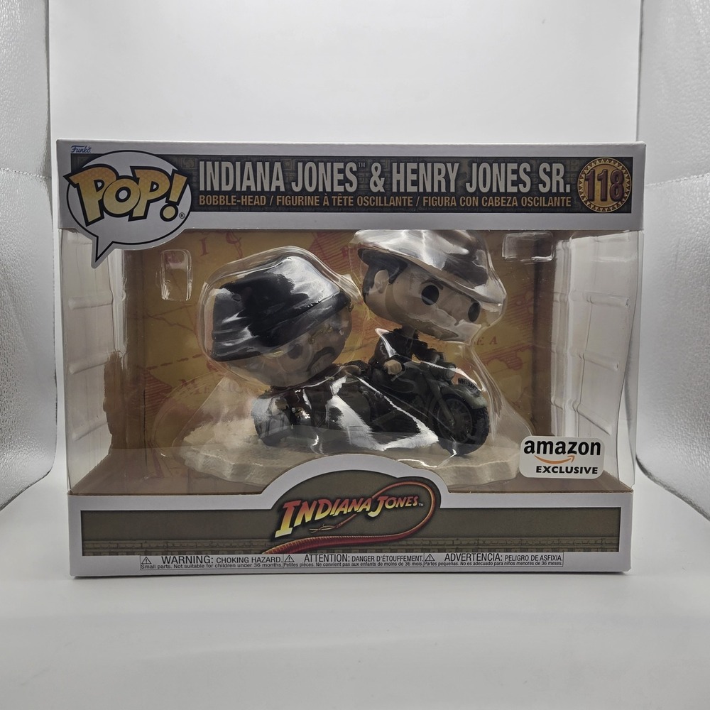 Funko Pop Indiana Jones & Henry Jones Sr #118 Amazon Exclusive Movie Moments